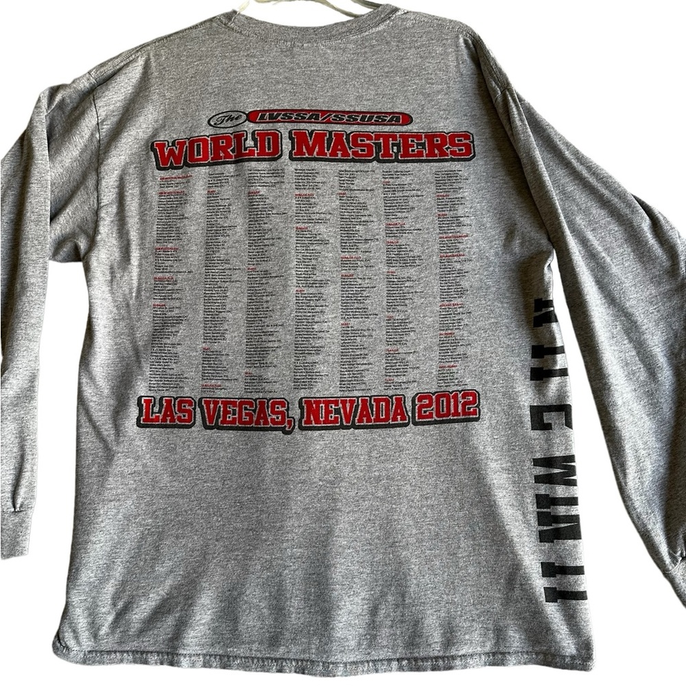 LVSSA/SSUSA WORLD MASTER CHAMPIONSHIP IN VEGAS 2012 T SHIRT L SLEEVES SZ L - Picture 9 of 10